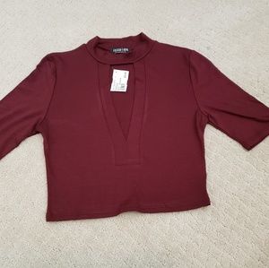 FashionNova Crop top with cutout